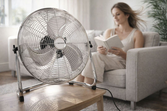 Esperanza Cyclone Ventilator De Pardoseală 110W Diametru 45cm Argintiu