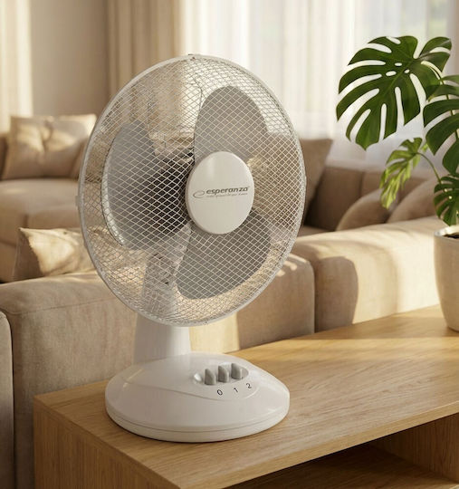 Esperanza Zephyr 9 Tischgerät Ventilator 30W Lüfterdurchmesser 23cm Weiß