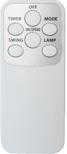 United Usf-689 Ανεμιστήρας Ορθοστάτης 60W Διαμέτρου 40cm με Τηλεχειριστήριο Λευκός
