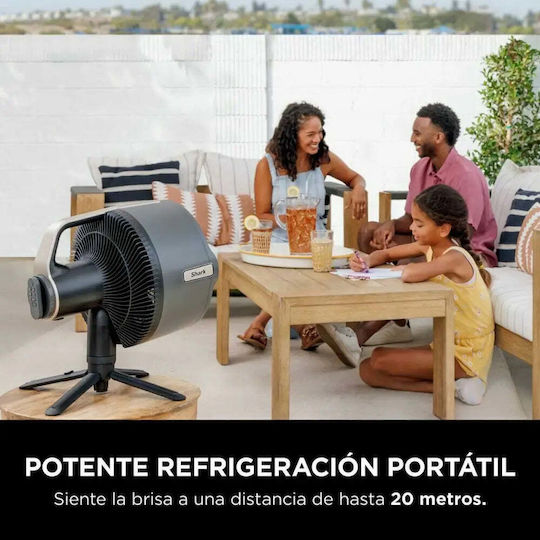 Shark FlexBreeze Pro Mist Ανεμιστήρας Υδρονέφωσης 36W με Τηλεχειριστήριο Μαύρος