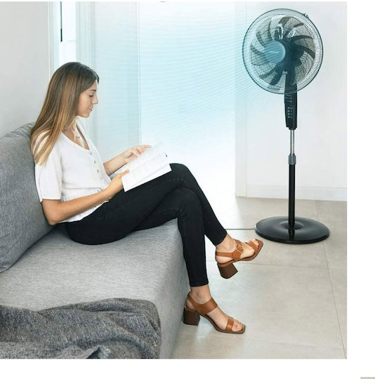 Cecotec Energysilence 610 Maxflow Control Ventilator Pe Piedestal 70W Diametru 45cm Cu Telecomandă Negru