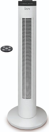 Izzy IZ-9039 Вентилатор Тип Кула 60W с Дистанционно Бял