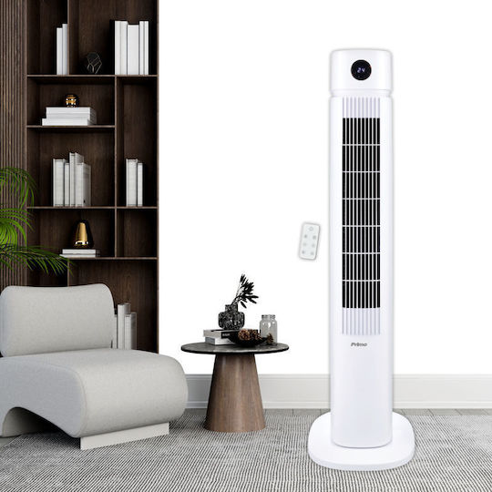 Primo Prac-80710 Ανεμιστήρας Πύργος 100W με Τηλεχειριστήριο Λευκός