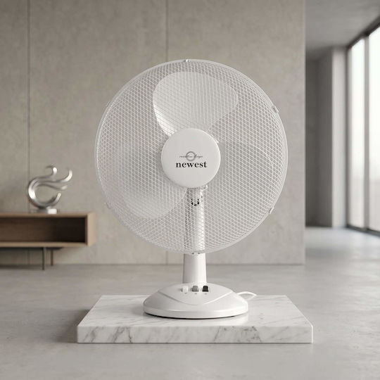 Newest FT-30 Επιτραπέζιος Ανεμιστήρας 40W Διαμέτρου 30cm Λευκός