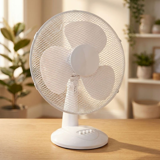 Aca Επιτραπέζιος Ανεμιστήρας 45W Διαμέτρου 40cm Λευκός