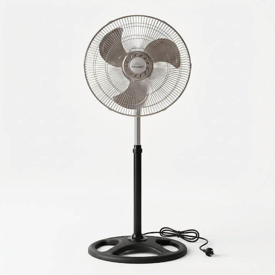 Newest FN-40 Ανεμιστήρας Ορθοστάτης 60W Διαμέτρου 40cm Μαύρος