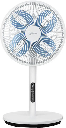 Midea Ανεμιστήρας Ορθοστάτης 30W Διαμέτρου 34cm Λευκός