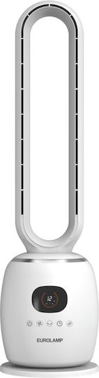 Eurolamp Ανεμιστήρας Χωρίς Πτερύγια 30W με Τηλεχειριστήριο Λευκός