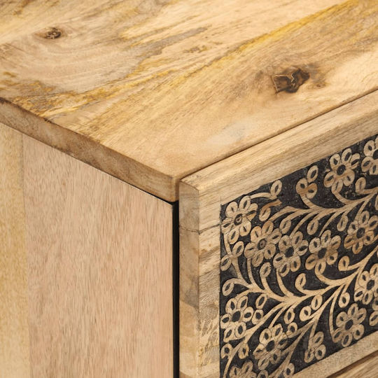 Beige Wooden Bedside Table 50x33x60cm