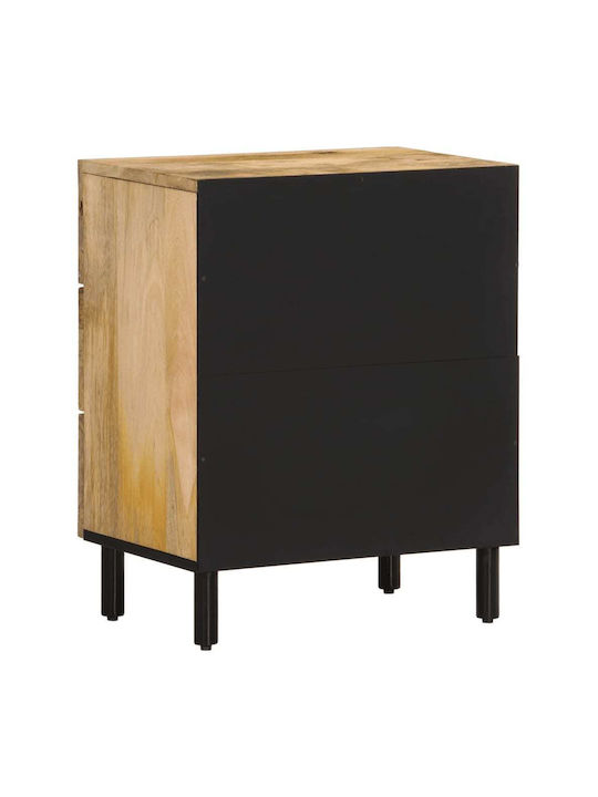 Beige Wooden Bedside Table 50x33x60cm