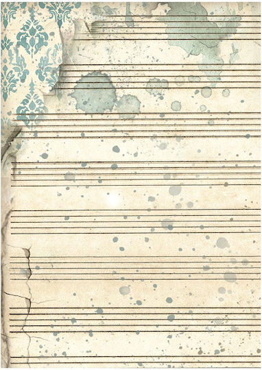 Σετ 8 Ριζόχαρτα Ντεκουπάζ Stamperia 10.5×14.8cm Symphony Backgrounds