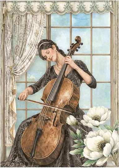 Комплект 8 Оризови Харти Наколки Stamperia 10.5×14.8cm Symphony