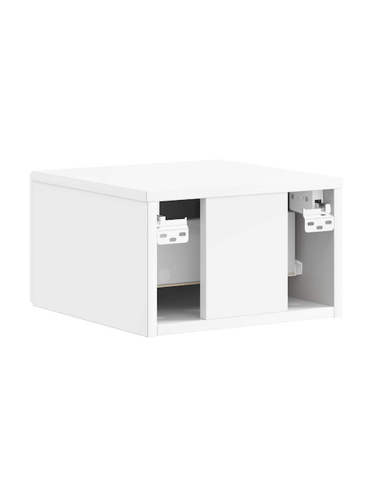 White Wooden Bedside Table 34.5x33x20cm
