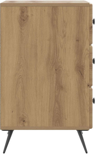 Нощно Шкафче Дървено Кафяво 43x41x66.5см