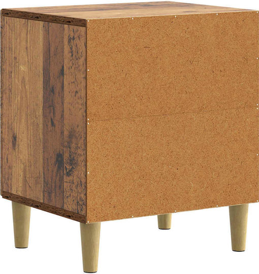 Нощно Шкафче Дървено Кафяво 43x34.5x50см