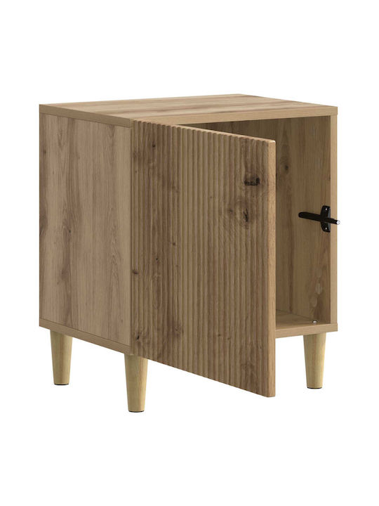 Wooden Bedside Table Brown 43x34.5x50cm