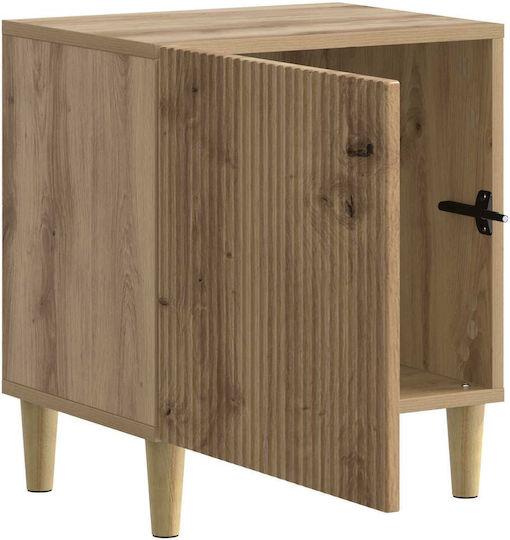 Нощно Шкафче Дървено Кафяво 43x34.5x50см