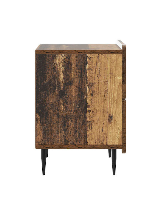 Κομοδίνα Ξύλινα Καφέ 2τμχ 43x34.5x49.5cm