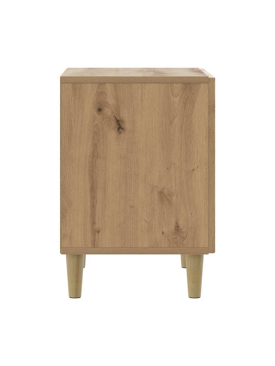 Wooden Bedside Table Brown 43x34.5x50cm