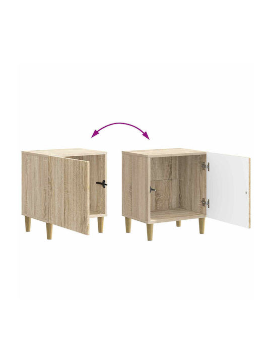 Wooden Beige Bedside Table 43x34.5x50cm