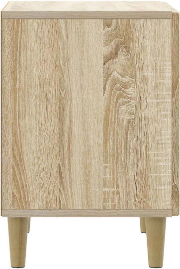 Нощно Шкафче Дървено Бежово 43x34.5x50см