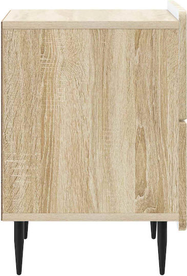 Beige Wooden Bedside Table 43x34.5x49.5cm