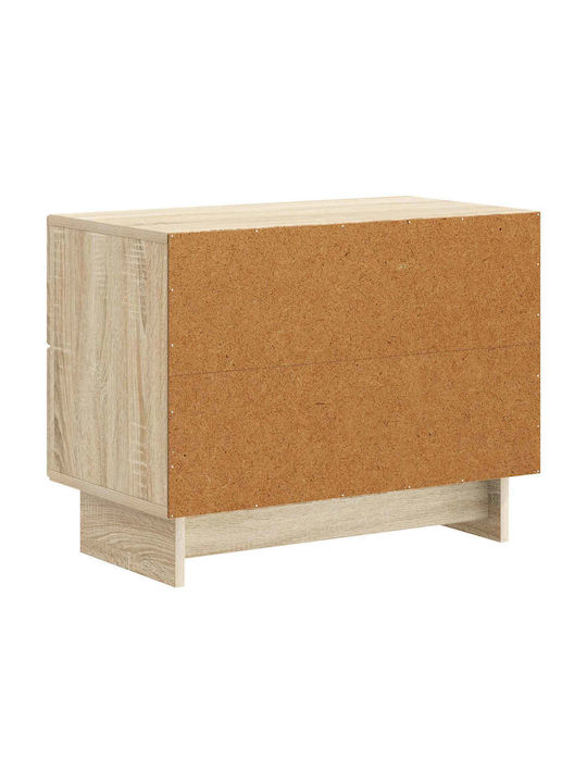 Нощно Шкафче Дървено Бежово 62x34.5x47.5см