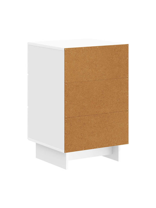Wooden Bedside Table White 43x41x66.5cm