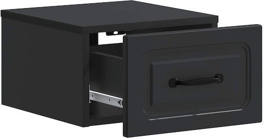 Κομοδίνα Ξύλινα Μαύρα 2τμχ 34.5x33x20cm
