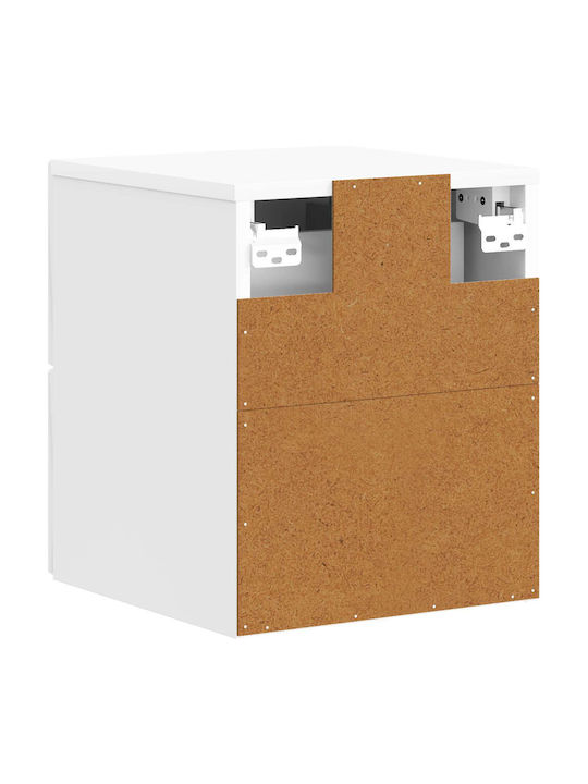 White Wooden Bedside Tables 2 Pieces 33x34.5x40cm