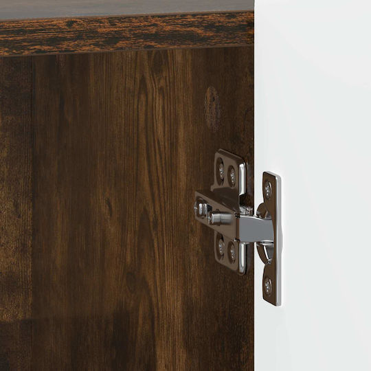 Nachttisch Holz mit Metallbeinen Braune 43x34.5x52cm