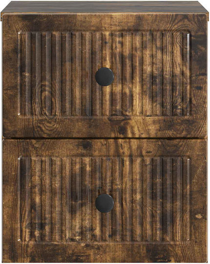 Κομοδίνο Ξύλινο Καφέ 33x34.5x40cm