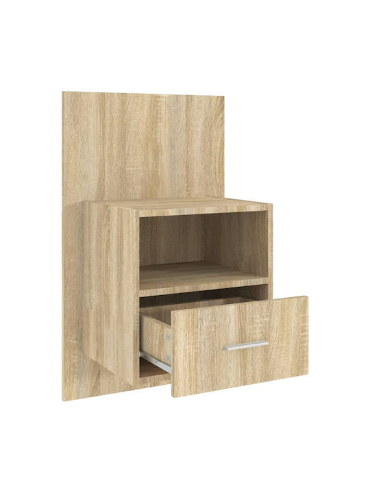Noptiere Dormitor Din Lemn Bej 2 Bucăți 48.5x32.5x80cm
