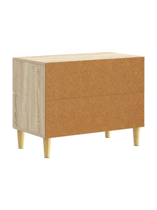 Noptieră Din Lemn Bej 62x34.5x48cm