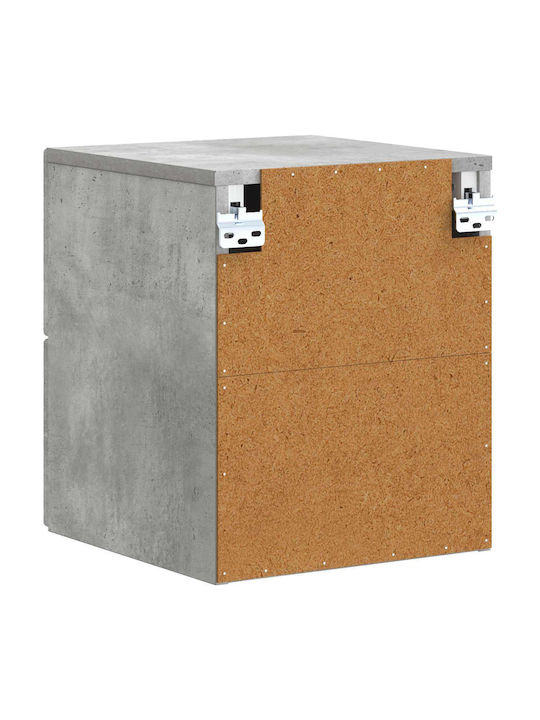 Нощни Шкафчета Дървени Сиви 2 Бройки 34.5x33x40см