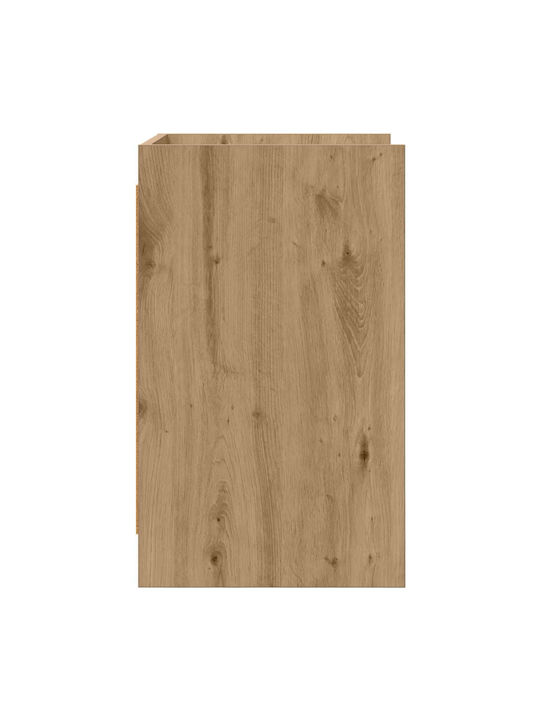 Metal Bedside Tables With Brown Glass Surface 2 Pieces 40x36x60cm
