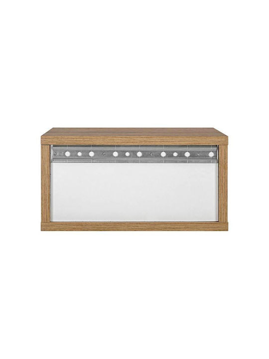 Bedside Table Abor Wooden Beige 39x34x18cm