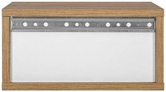 Bedside Table Abor Wooden Beige 39x34x18cm