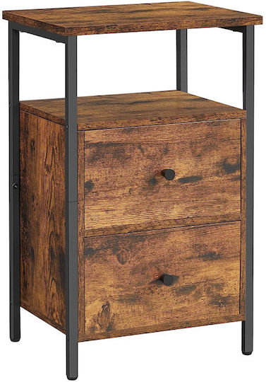 Ξύλινο με Μεταλλικά Πόδια Καφέ 38x28x60cm LET521B01 Ξύλινο με Μεταλλικά Πόδια Καφέ 38x28x60cm LET521B01