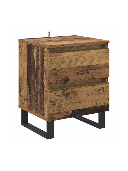 Wooden Bedside Table Processed Wood 40x35x50cm