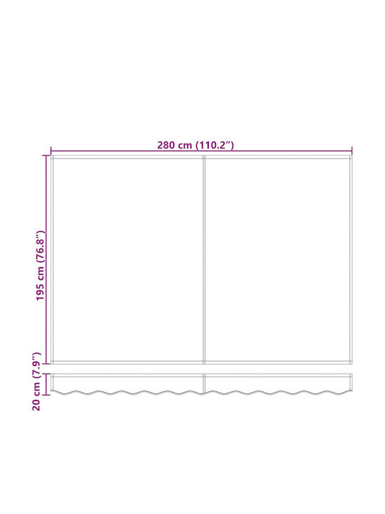 vidaXL Cort Terasă cu LED Albastru x2m
