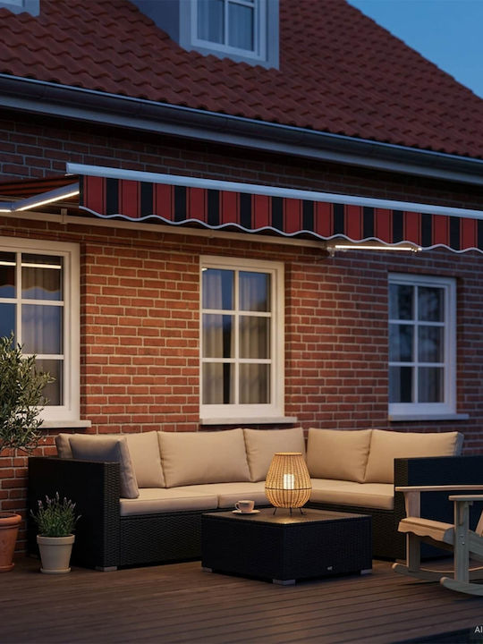 vidaXL Terrasse Zelt mit LEDs Orange 2,5x2m