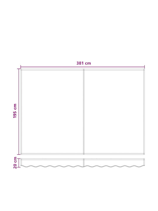 vidaXL Terrace Tent with LEDs Brown 4x2m