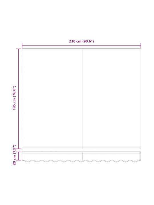 vidaXL Cort Terasă cu LED Maro 2.5x2m
