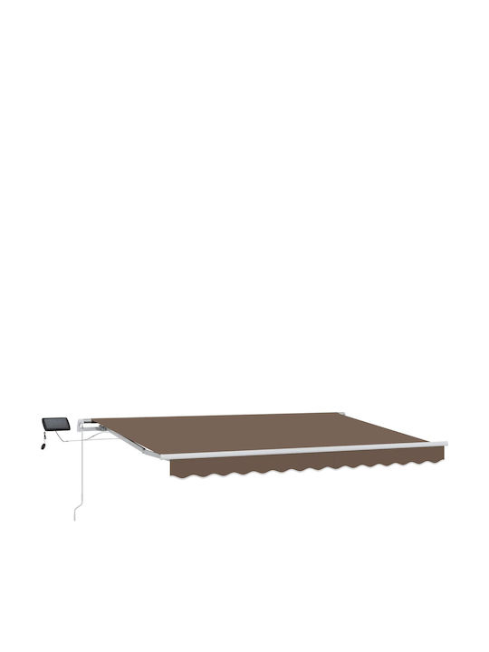 vidaXL Terrace Tent with LEDs Brown 4x3m