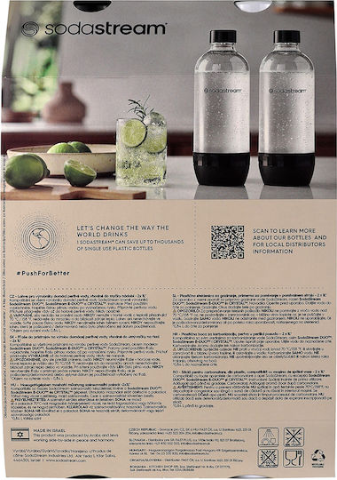 Sodastream Tritan Δοχείο για Παρασκευαστή Σόδας 2τμχ