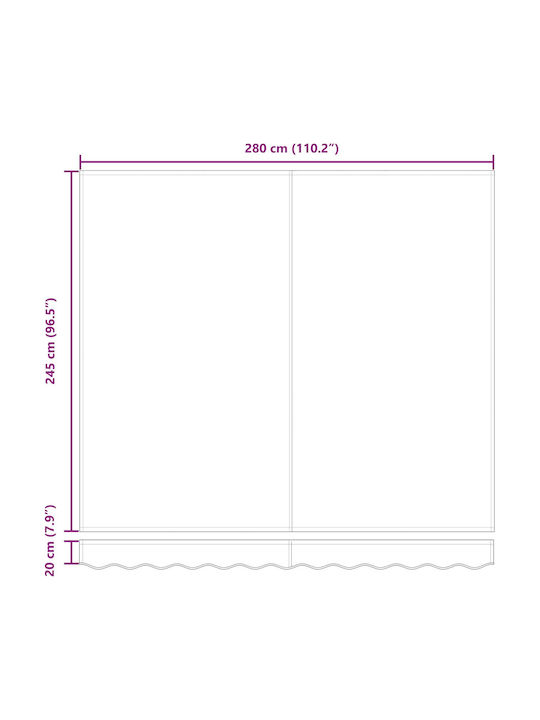 vidaXL Τέντα Βεράντας Μαύρη 3x2.5m