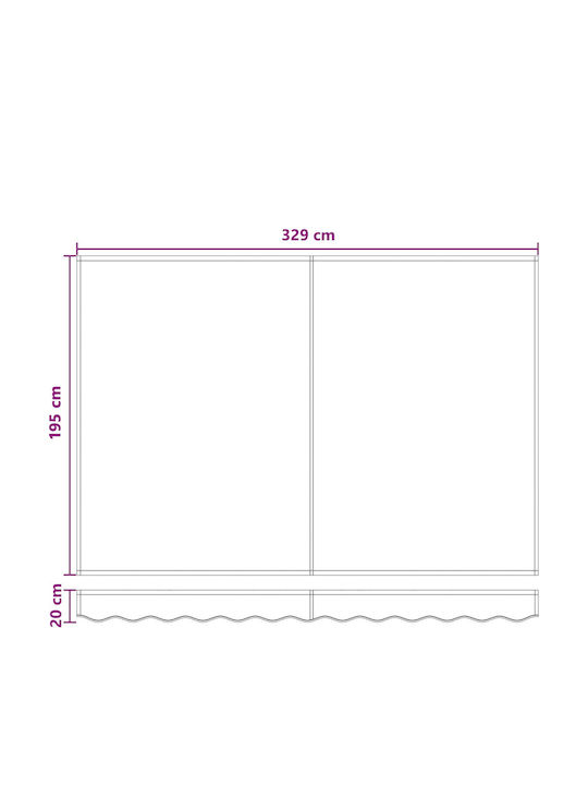 vidaXL Cort Terasă cu LED Gri 3.5x2m