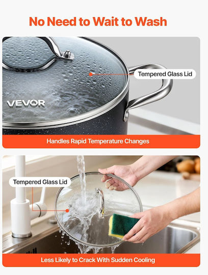 Vevor Deep Aluminum Stockpot 7.6L / 37cm
