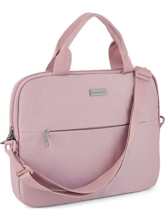 Zagatto Messenger Geantă Laptop Impermeabilă 15.6" în Culoare Roz ZG993